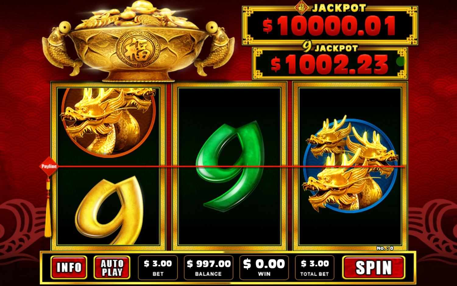 Super 9's Slot Gameplay