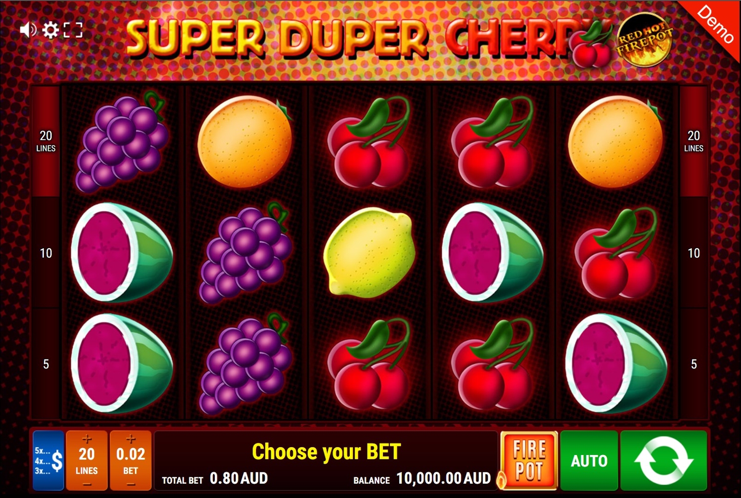 Super Duper Cherry - Red Hot Firepot Slot Gameplay