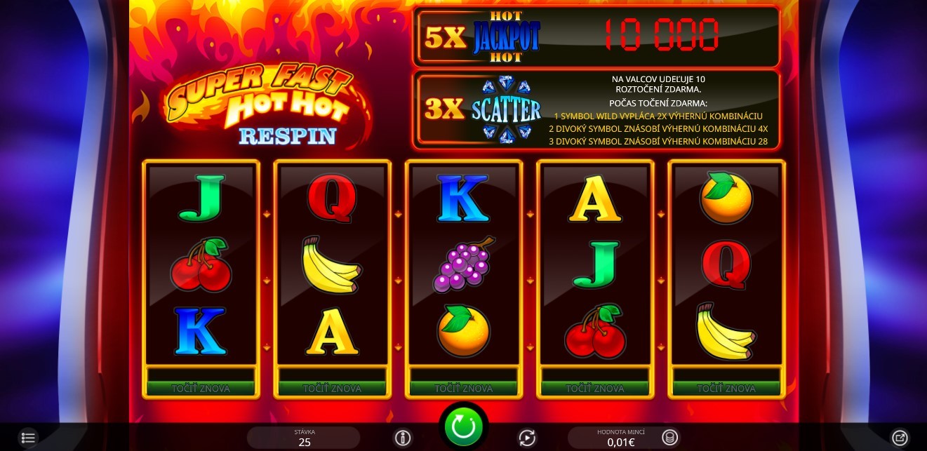 Super Fast Hot Hot Respin Slot Gameplay