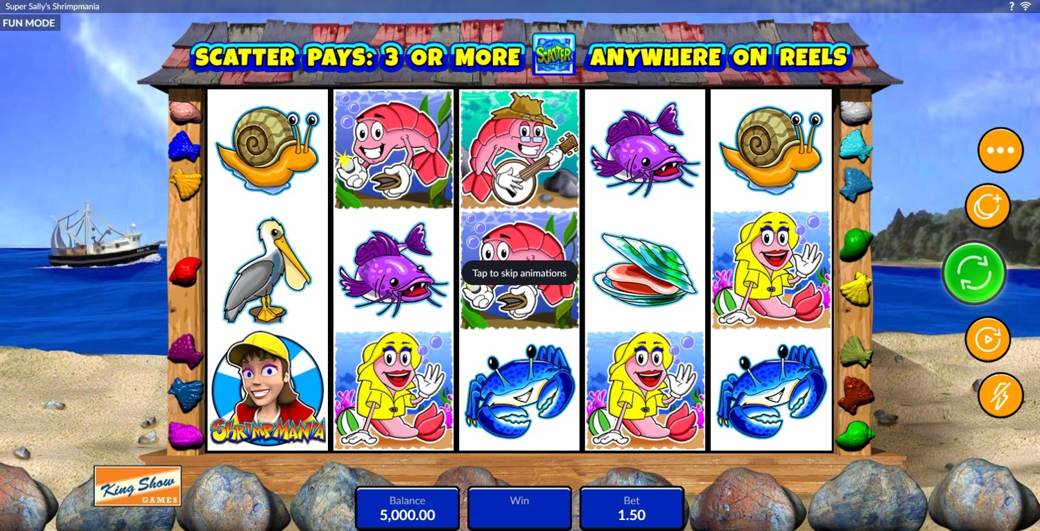Super Sallys Shrimpmania Slot Gameplay