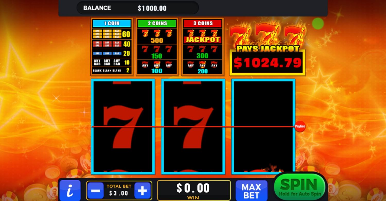 Super Sevens Slot Gameplay