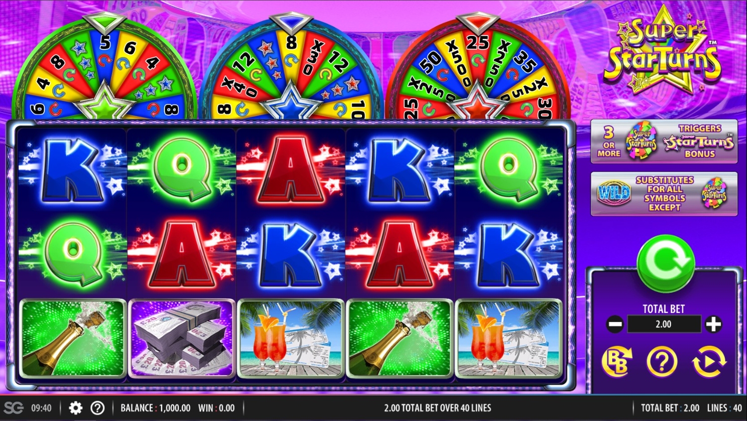 Super Star Turns Slot Gameplay