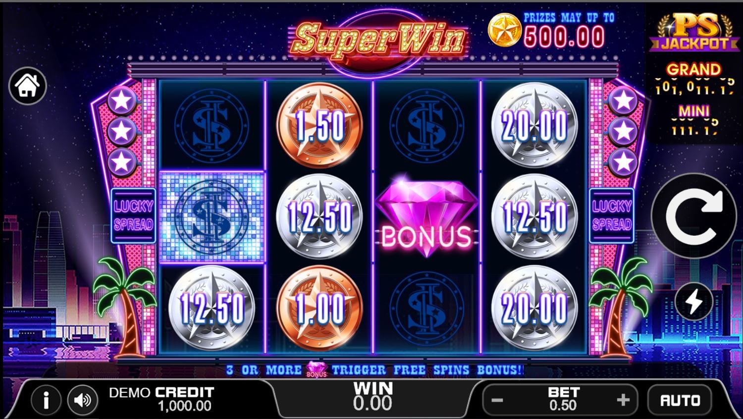 Super Win Slot Gameplay