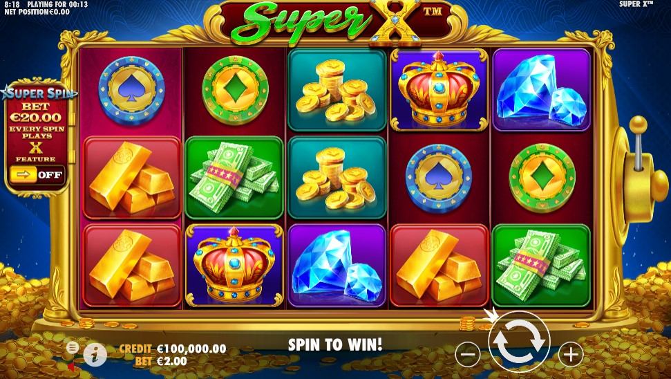 Super X Slot Gameplay