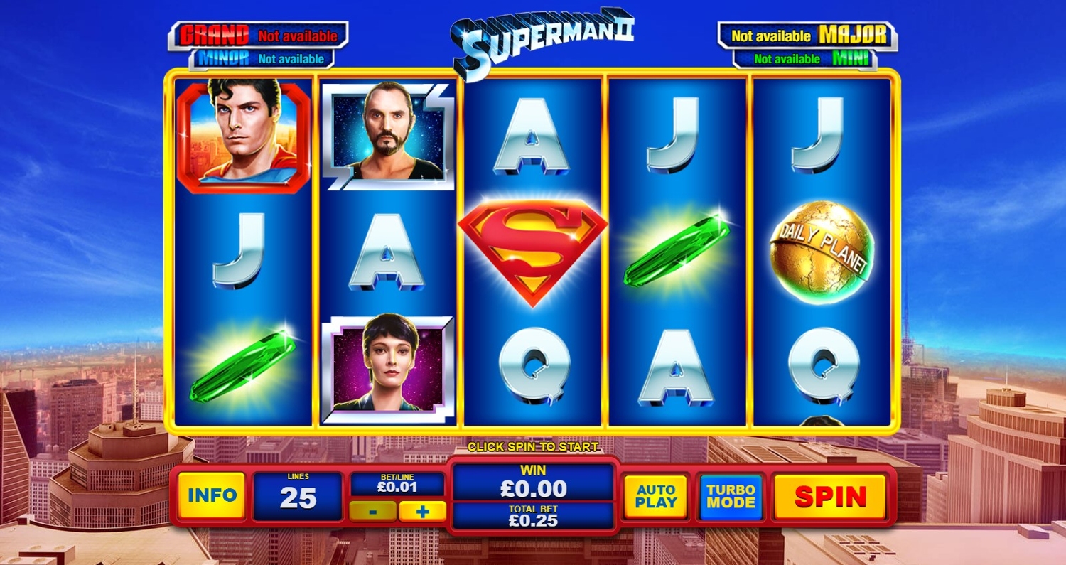Superman II Slot Gameplay