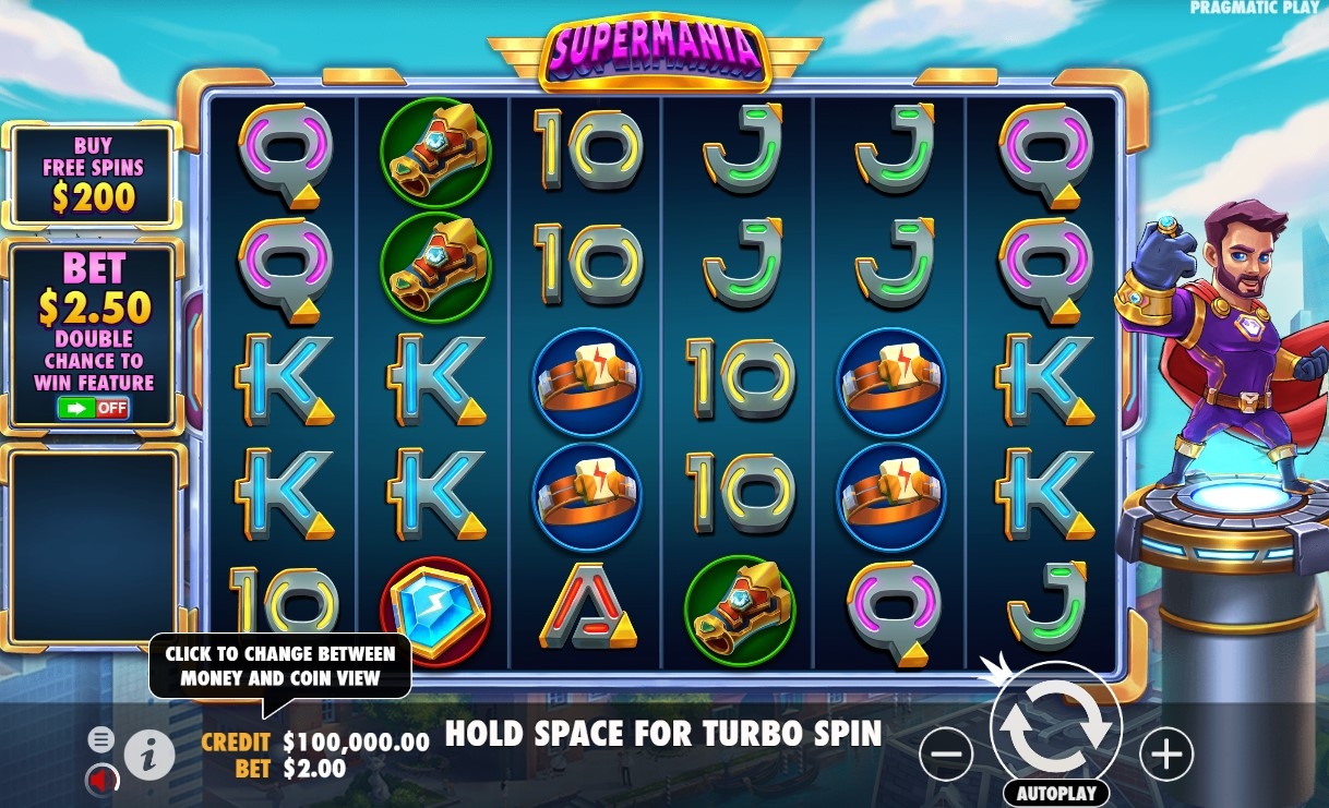 Supermania Slot Gameplay