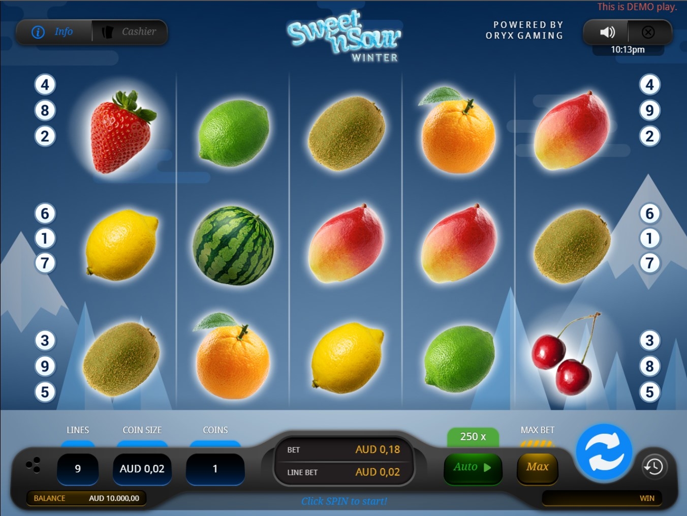 Sweet'n Sour Winter Slot Gameplay