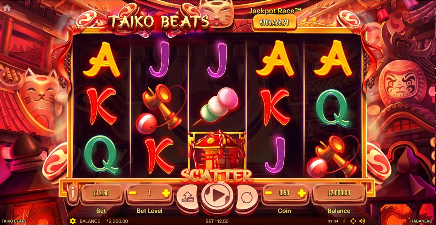 Taiko Beats Slot Gameplay