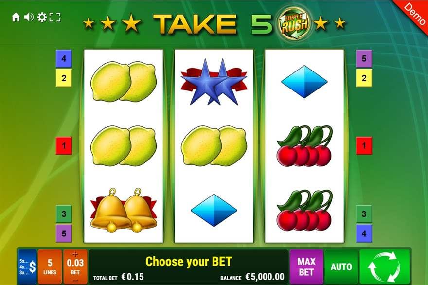 Take 5 - Double Rush Slot Gameplay