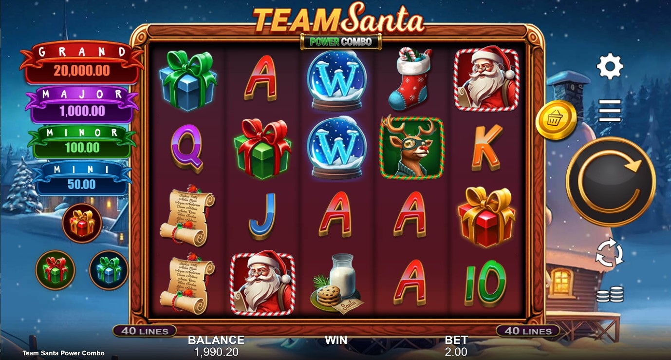Team Santa Power Combo Slot Gameplay