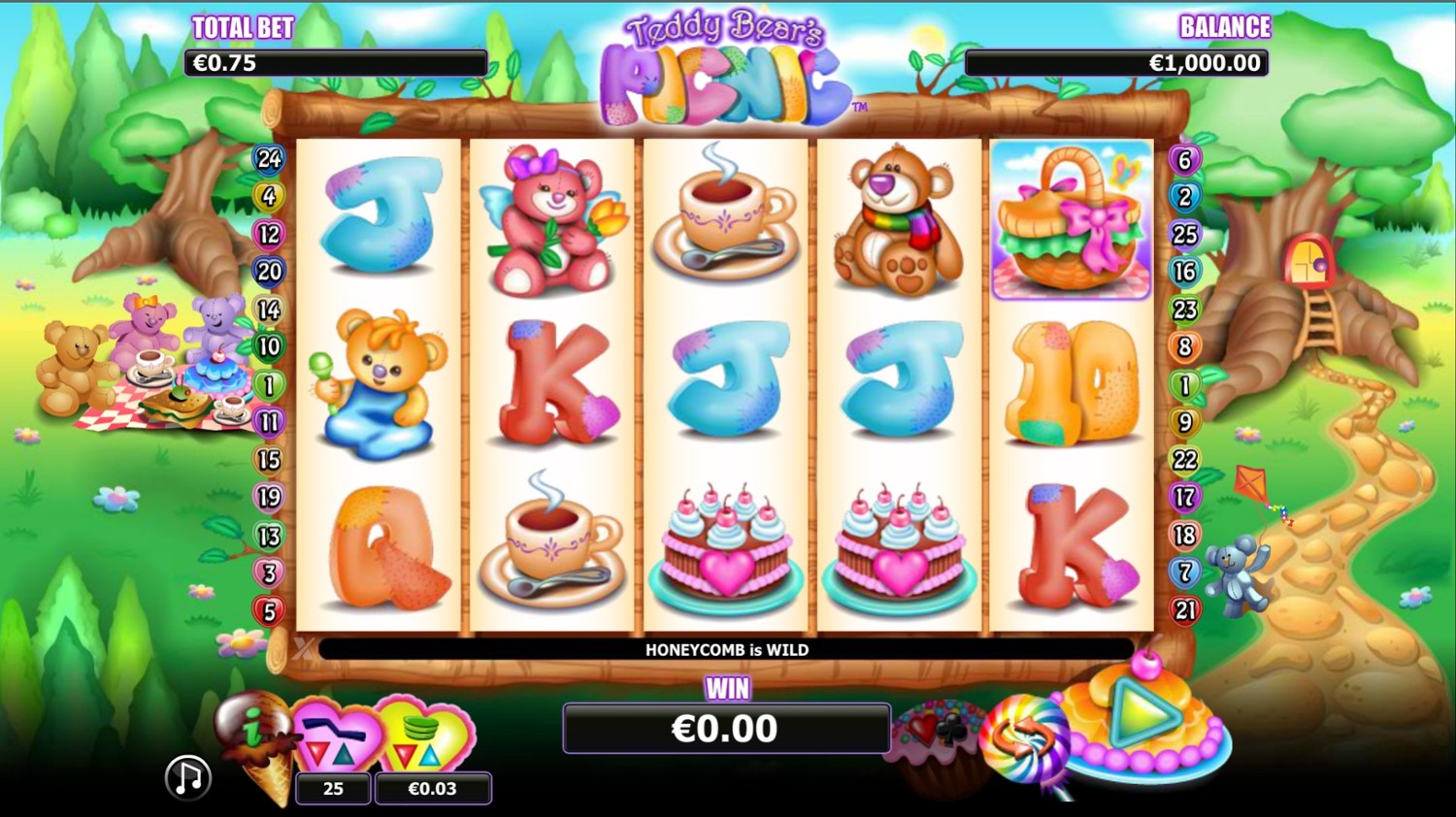 Teddy Bears Picnic Slot Gameplay
