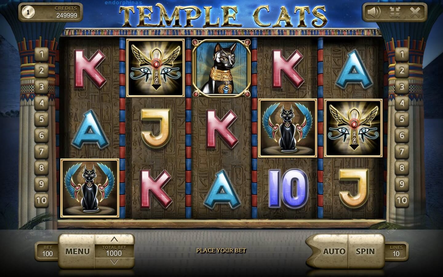 Temple Cats Slot Gameplay