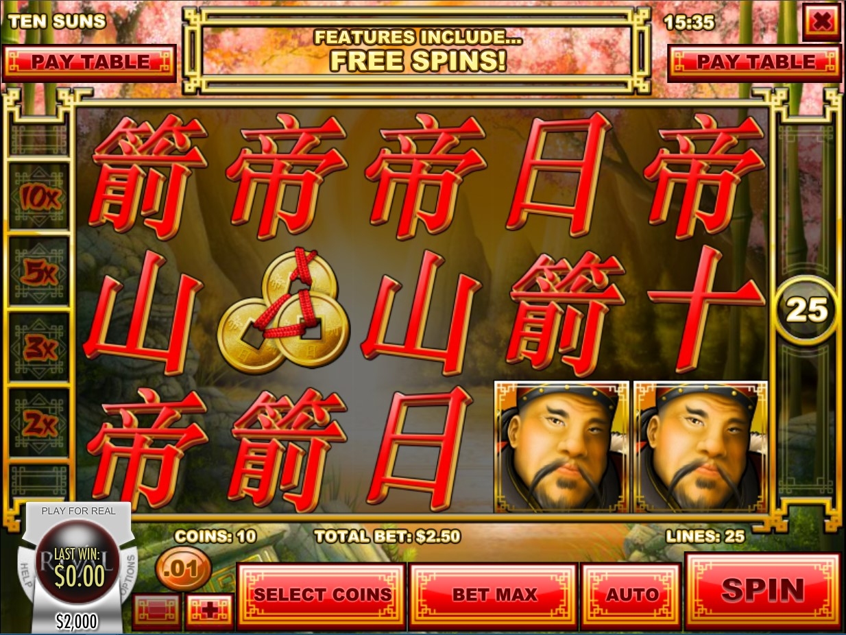 Ten Suns Slot Gameplay