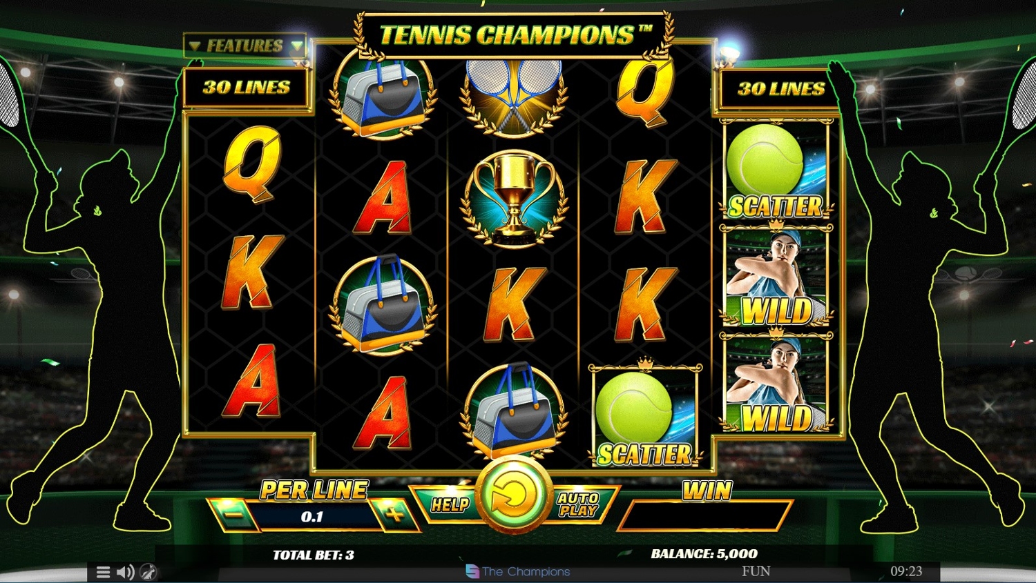 Tennis Champions Slot Gameplay