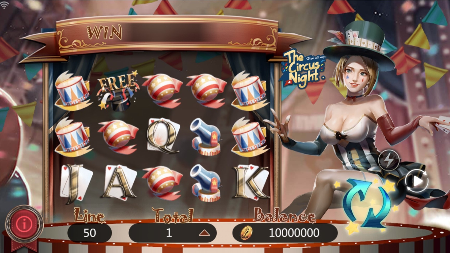 The Circus Night Slot Gameplay