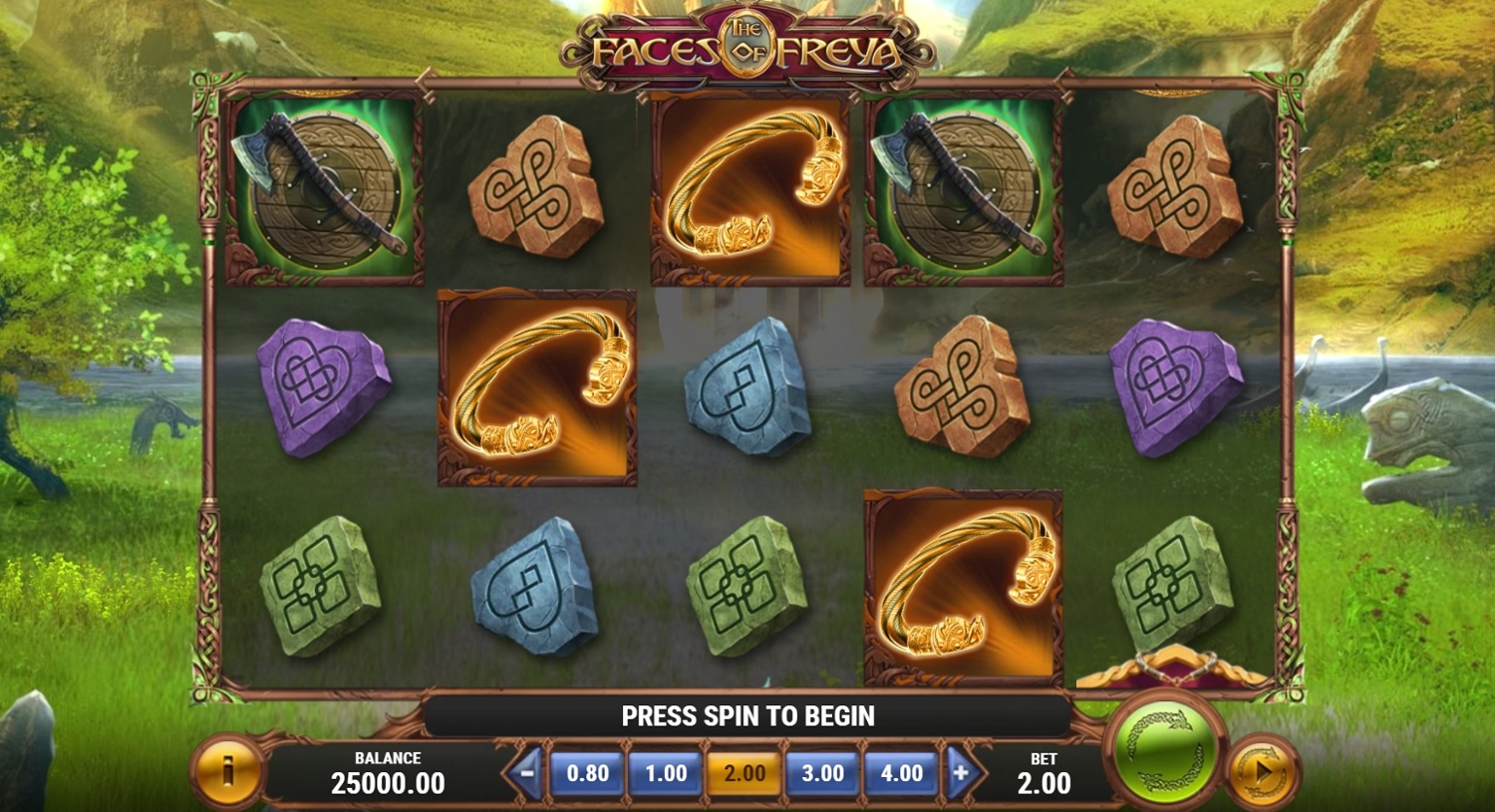The Faces of Freya Slot Gameplay