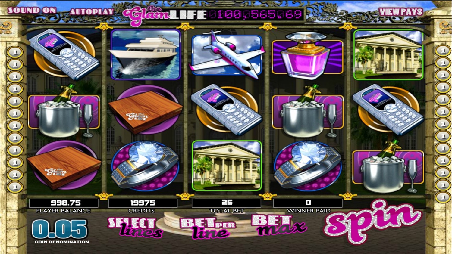 The Glam Life Slot Gameplay