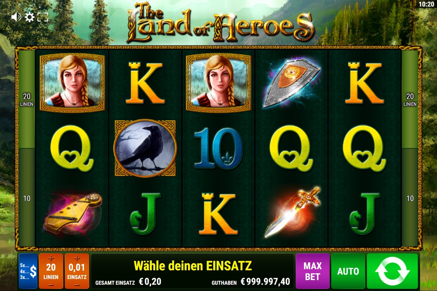 The Land of Heroes Slot Gameplay