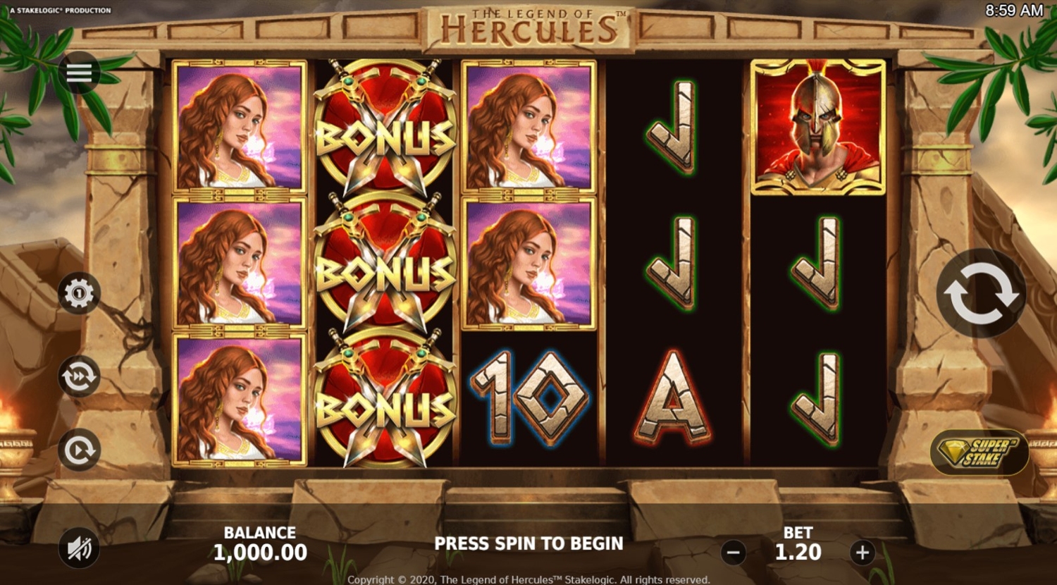 The Legend of Hercules Slot Gameplay
