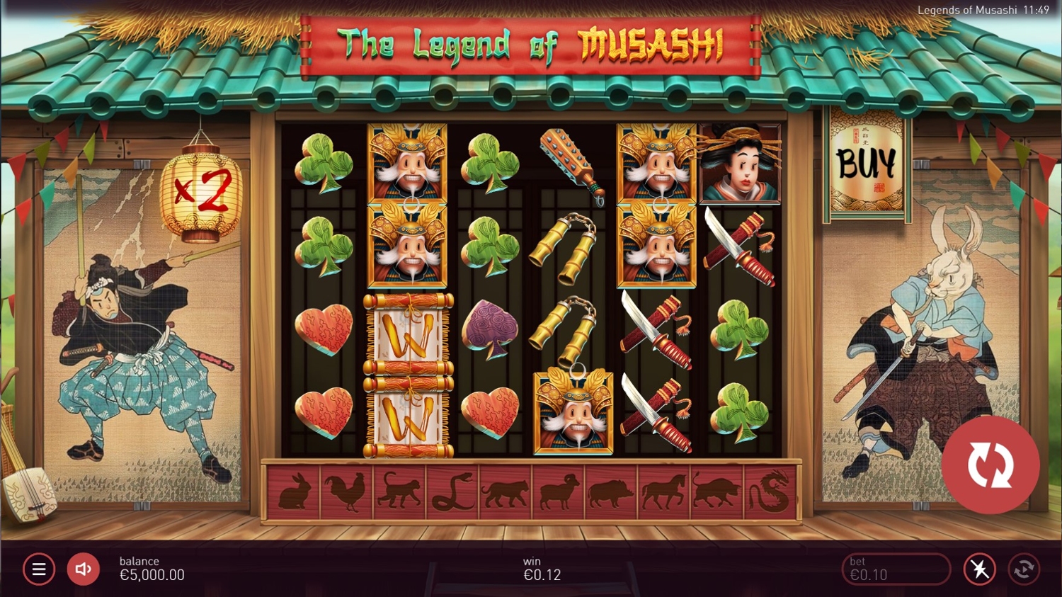 The Legend of Musashi Slot Gameplay