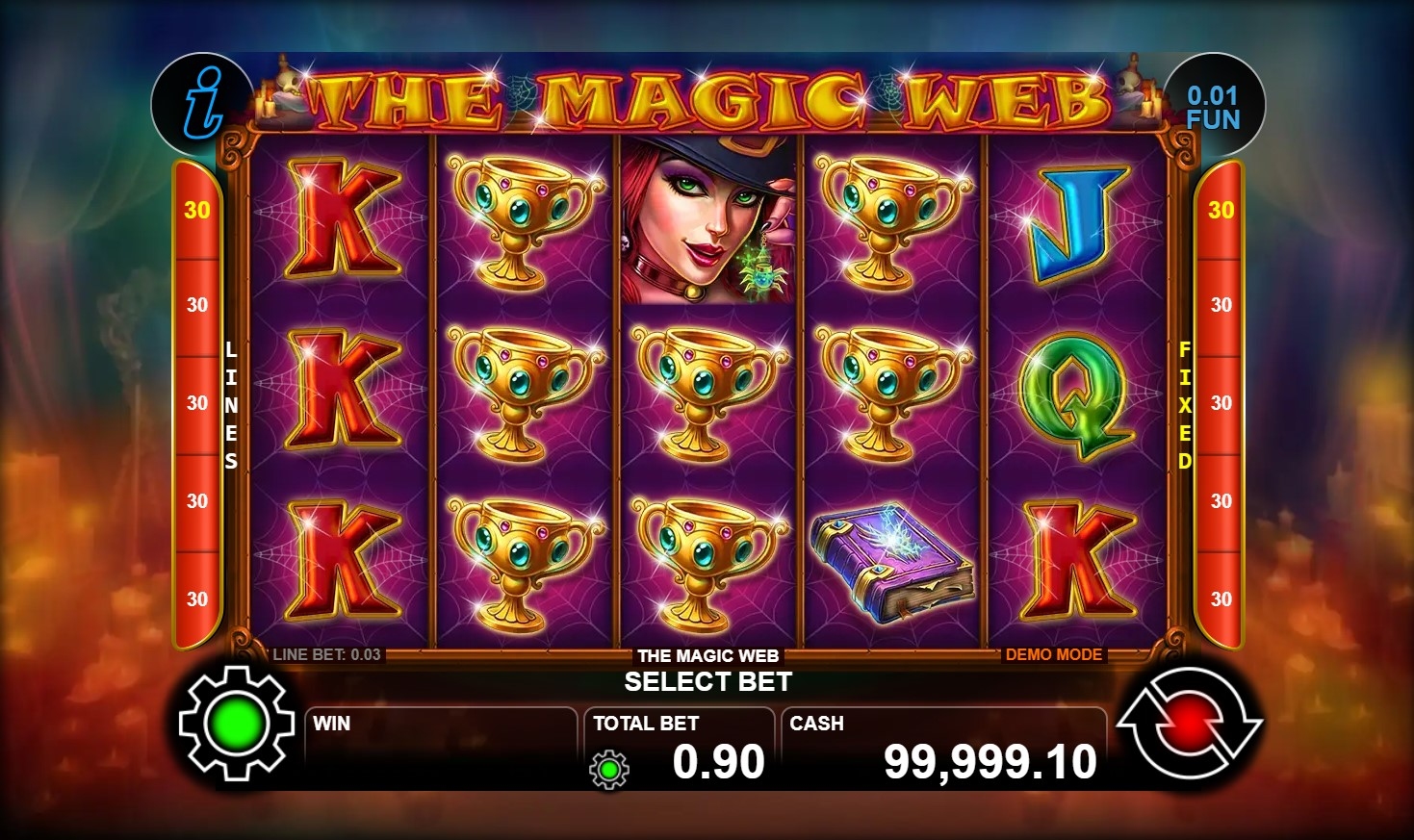The Magic Web Slot Gameplay