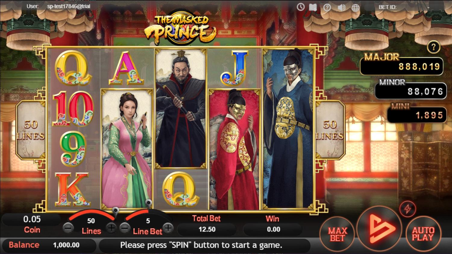 The Masked Prince Slot Gameplay