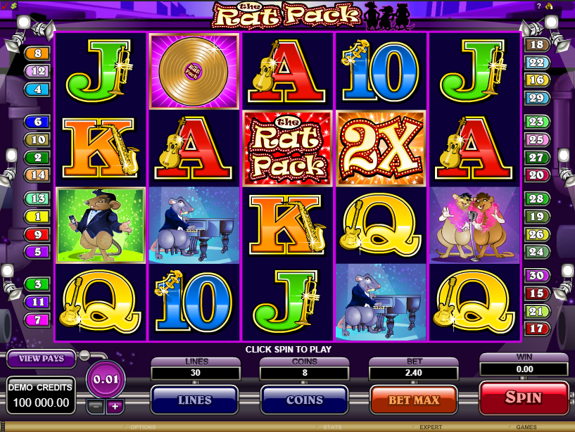 The Rat Pack Slot Gameplay