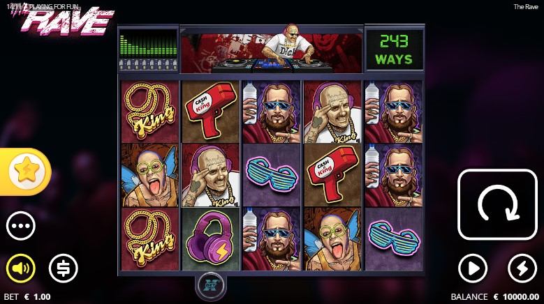 The Rave Slot Gameplay