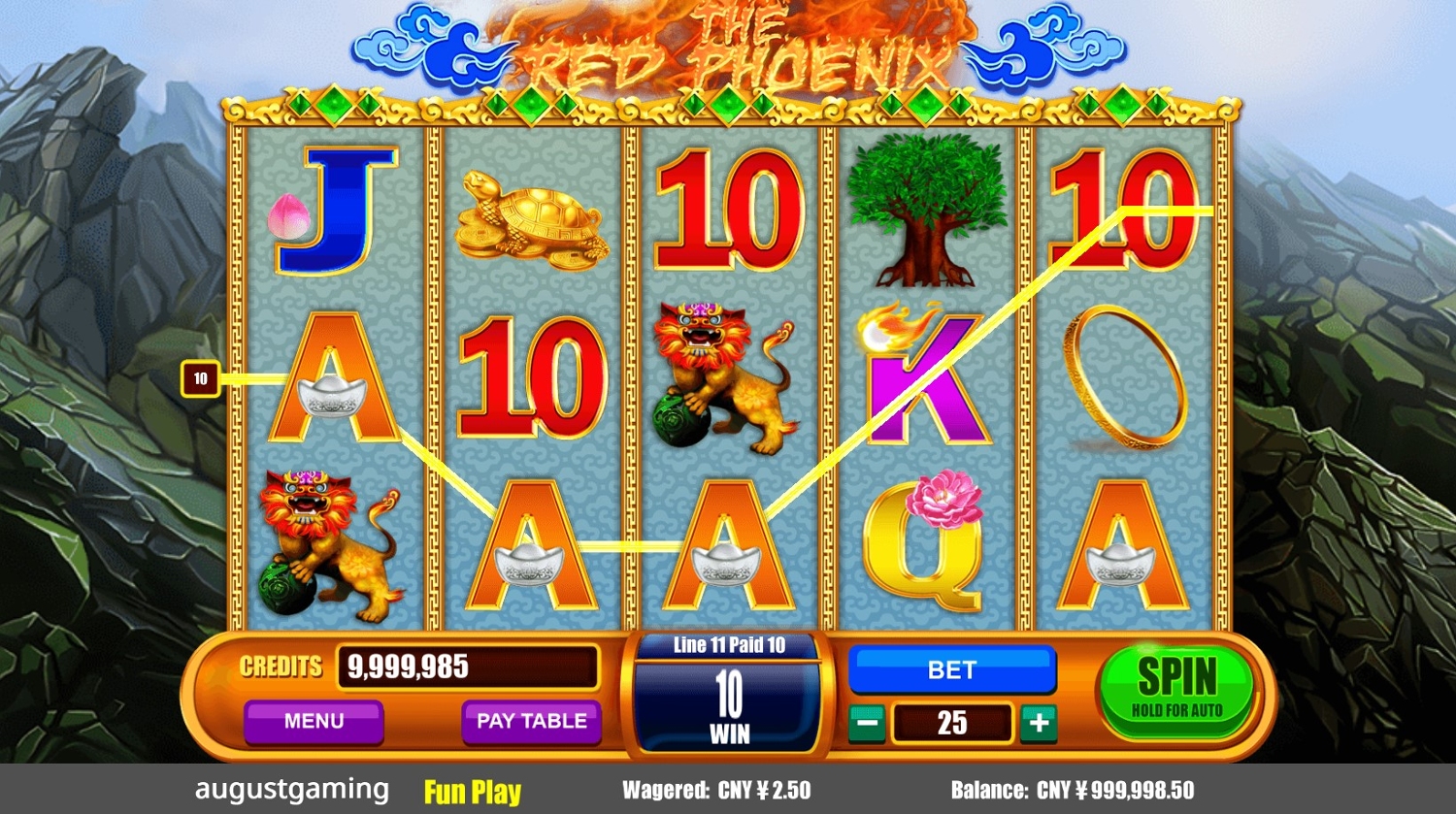 The Red Phoenix Slot Gameplay