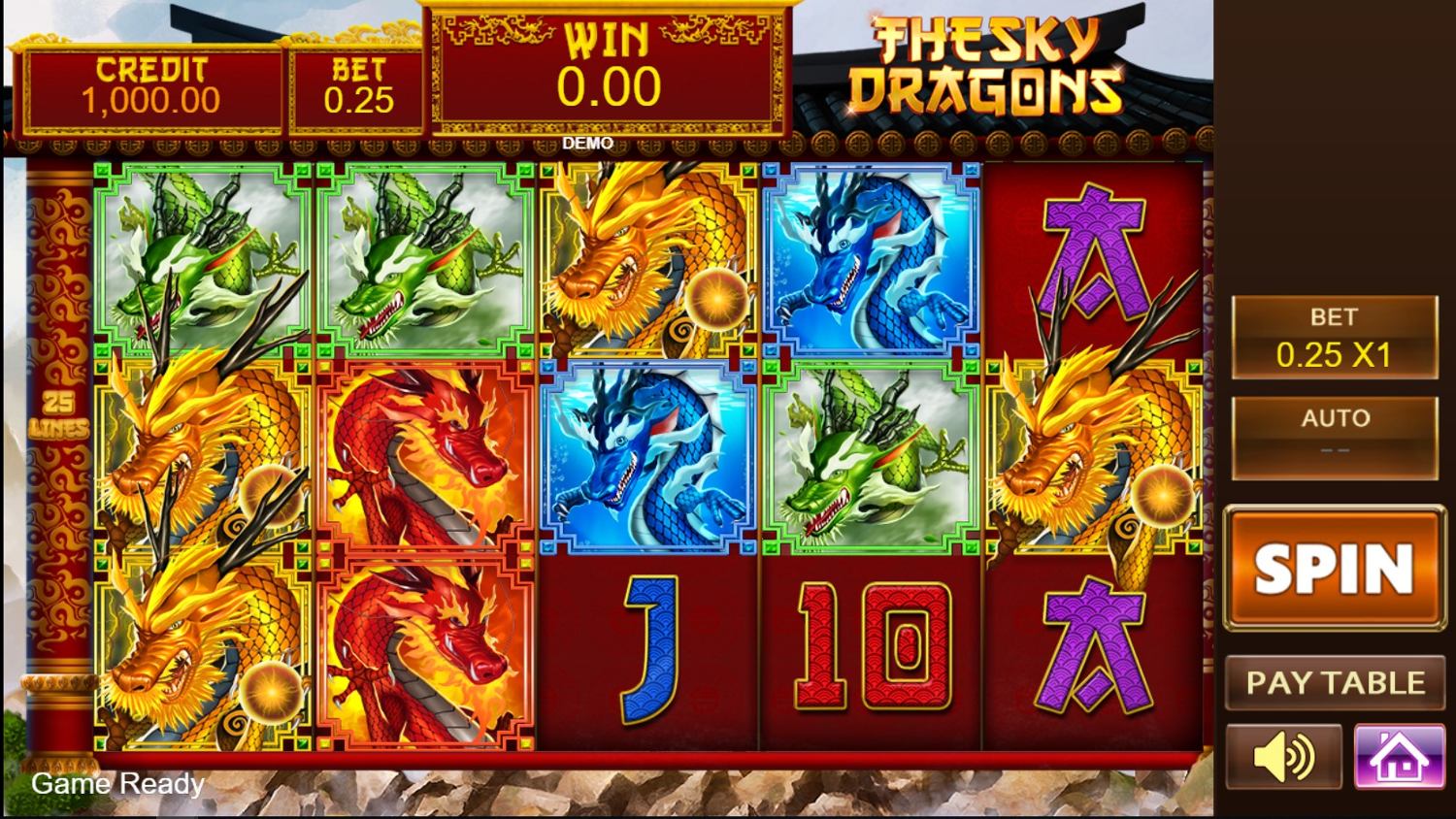 The Sky Dragons Slot Gameplay