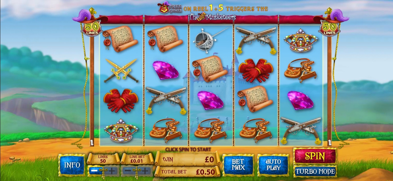 The Three Musketeers Slot Gameplay