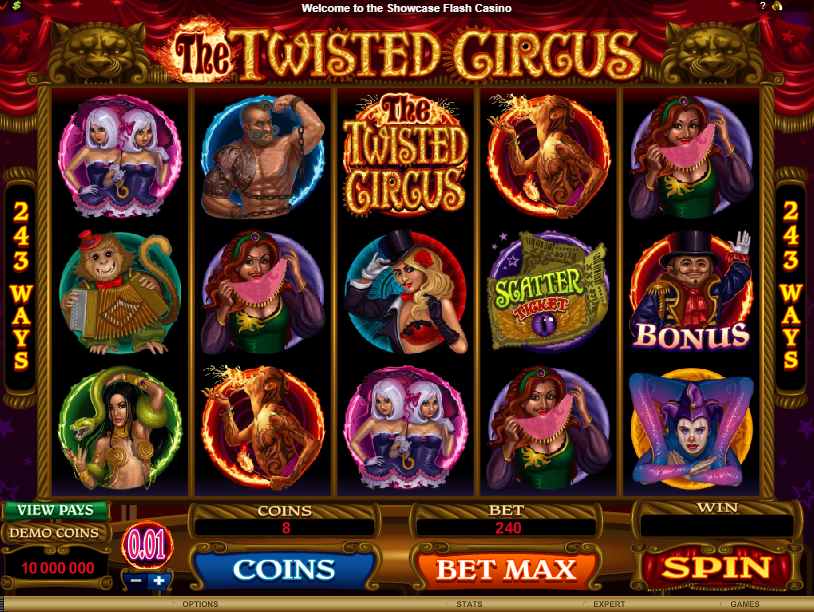 The Twisted Circus Slot Gameplay