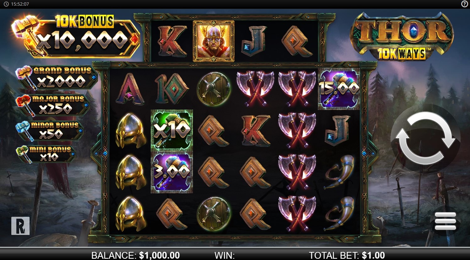 Thor 10K Ways Slot Gameplay