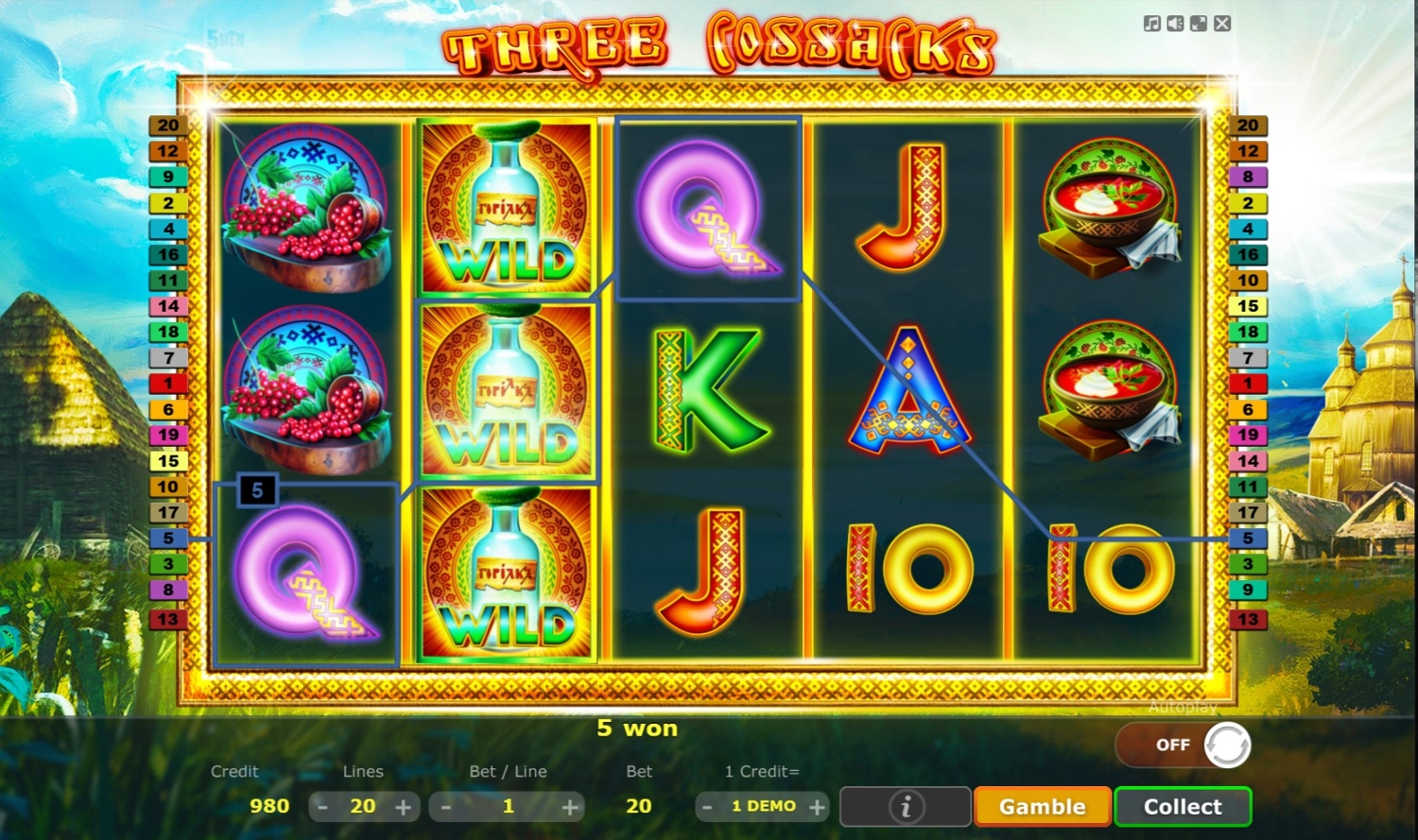 Three Cossacks Slot Gameplay