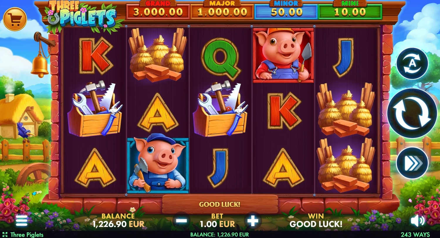 Three Piglets Slot Gameplay
