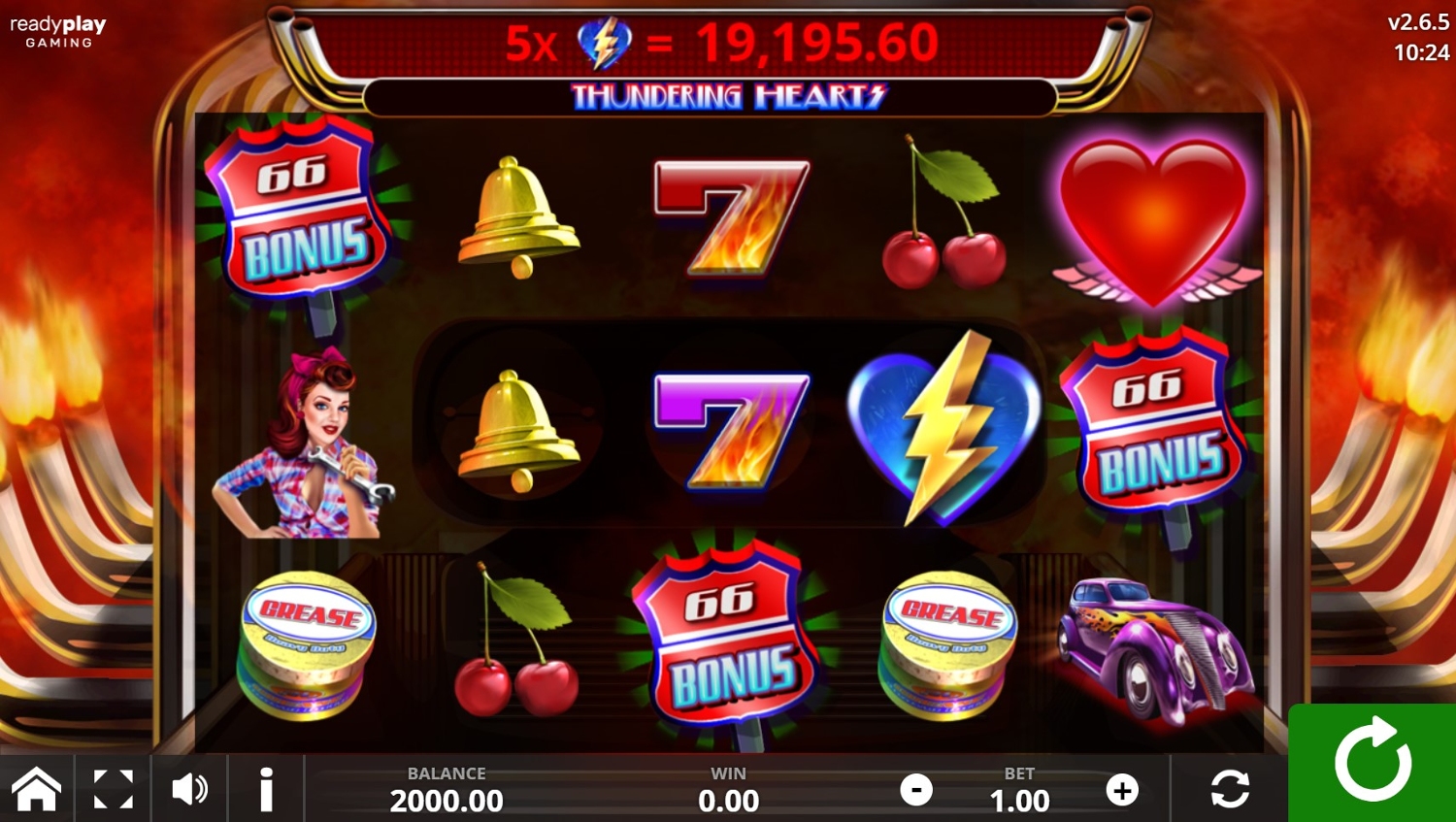 Thundering Hearts Slot Gameplay