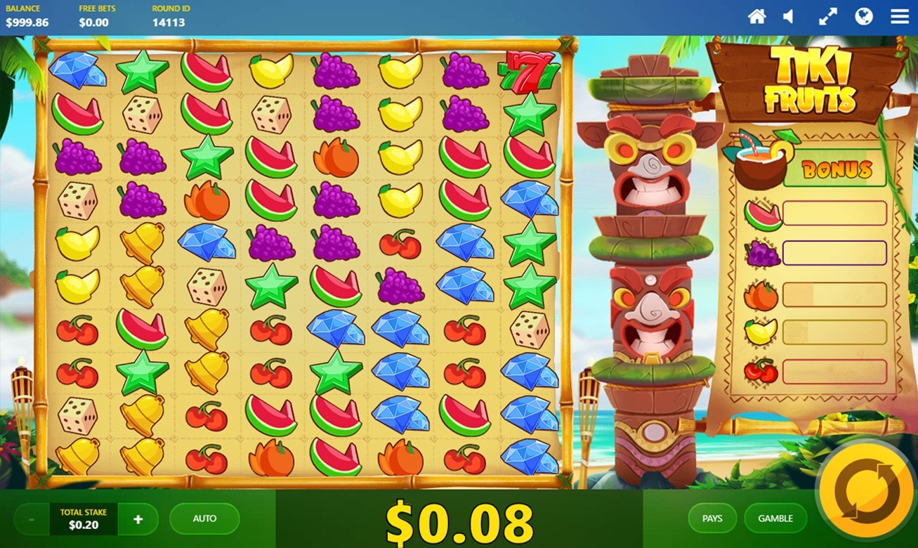 Tiki Fruits Slot Gameplay