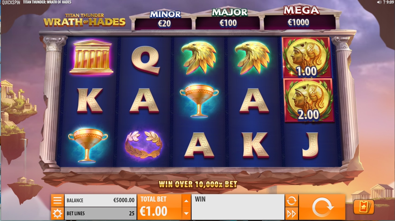 Titan Thunder Wrath of Hades Slot Gameplay