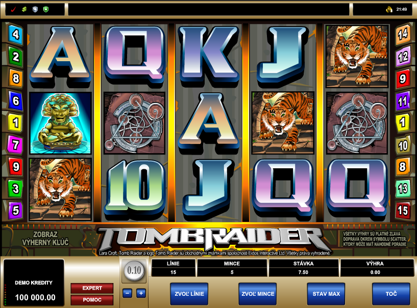 Tomb Raider Slot Gameplay