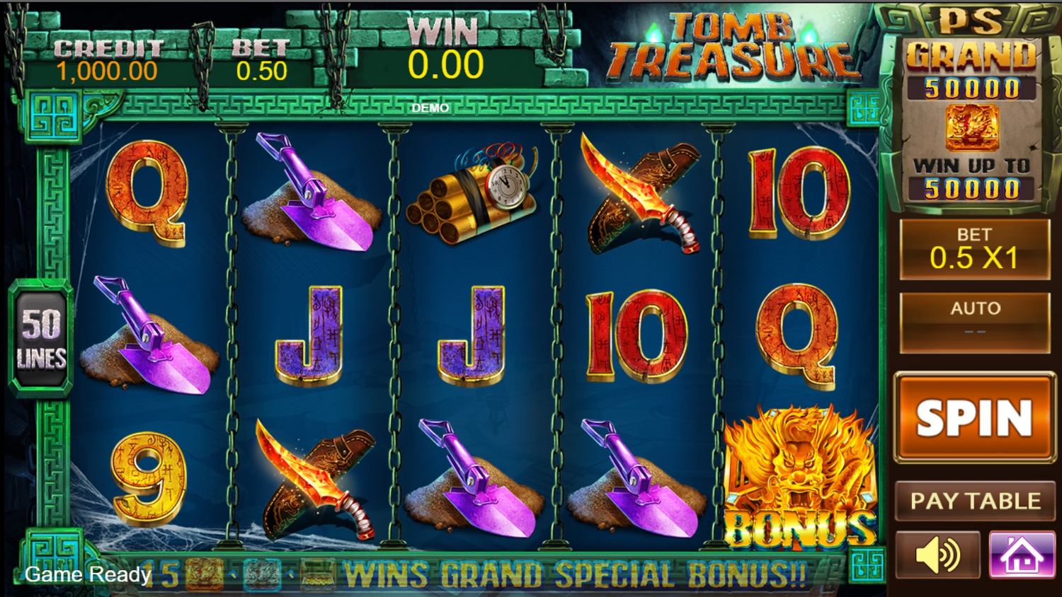 Tomb Treasure Slot Gameplay