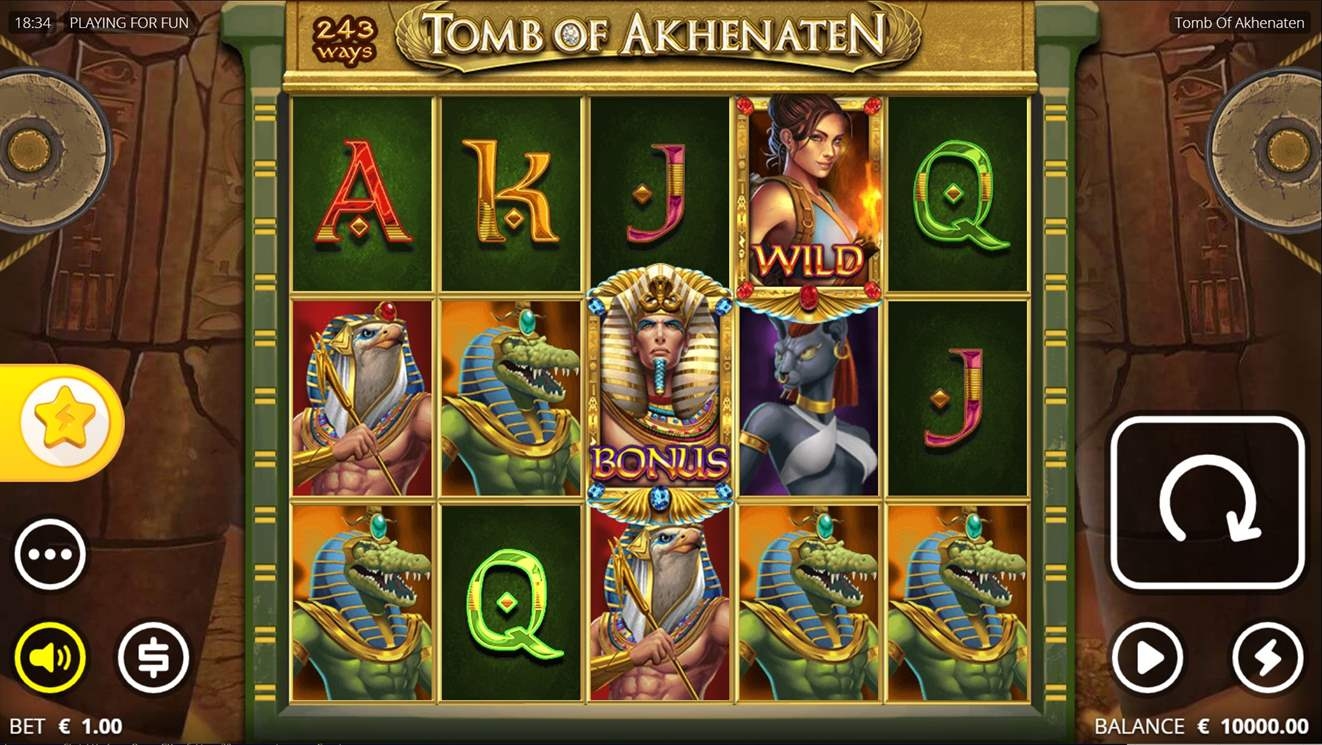 Tomb of Akhenaten Slot Gameplay