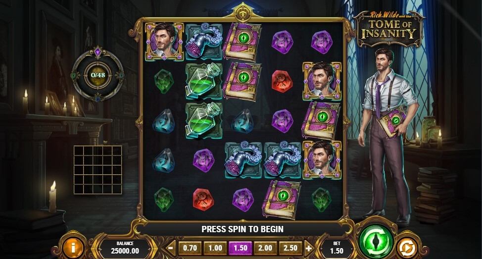Rich Wilde and the Tome of Insanity Slot Gameplay
