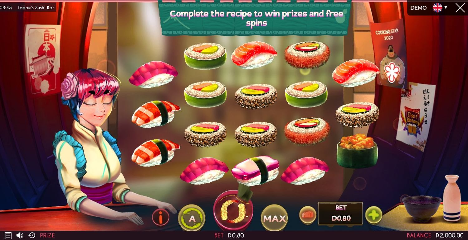 Tomoe's Sushi Bar Slot Gameplay