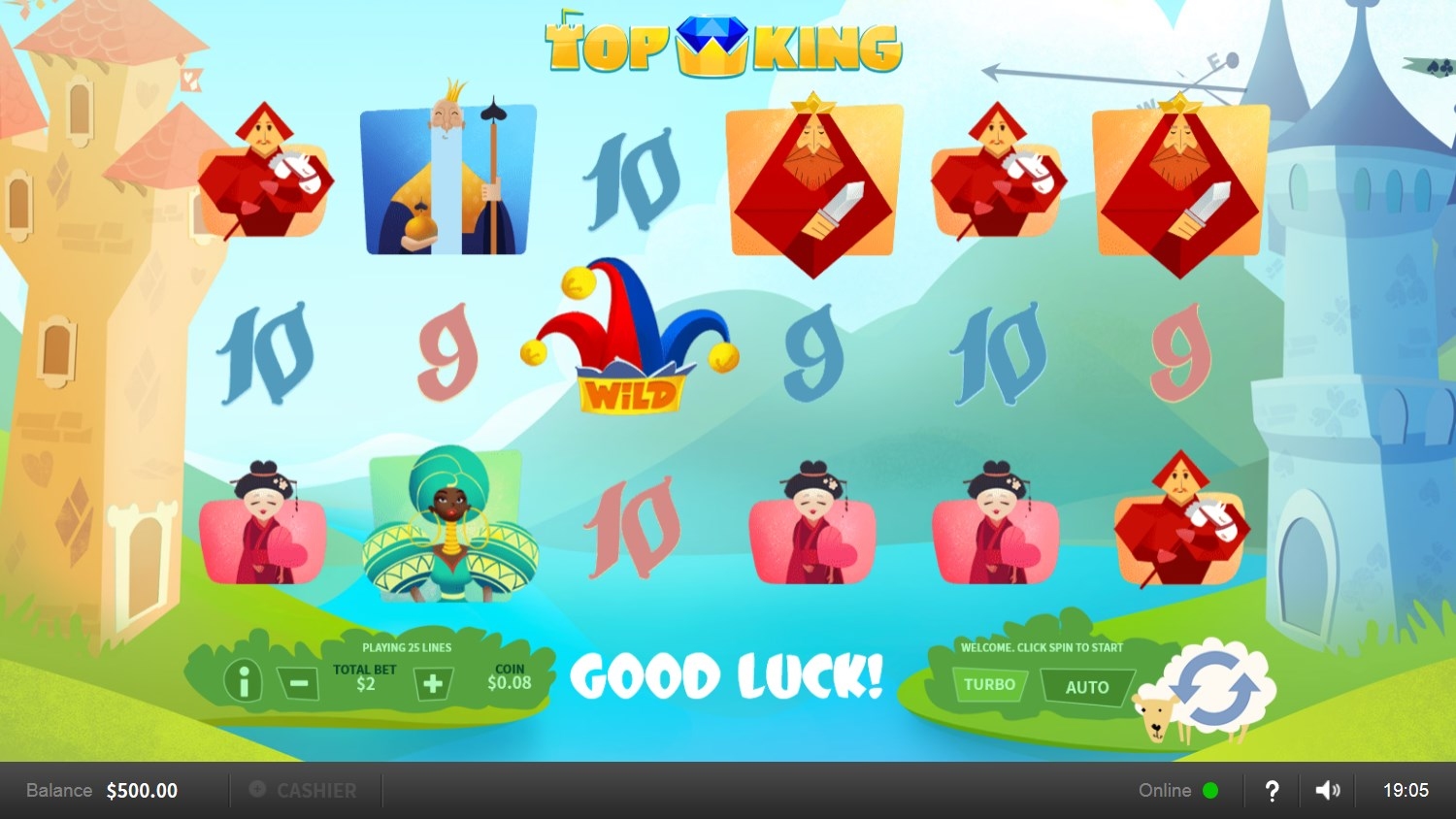 Top King Slot Gameplay