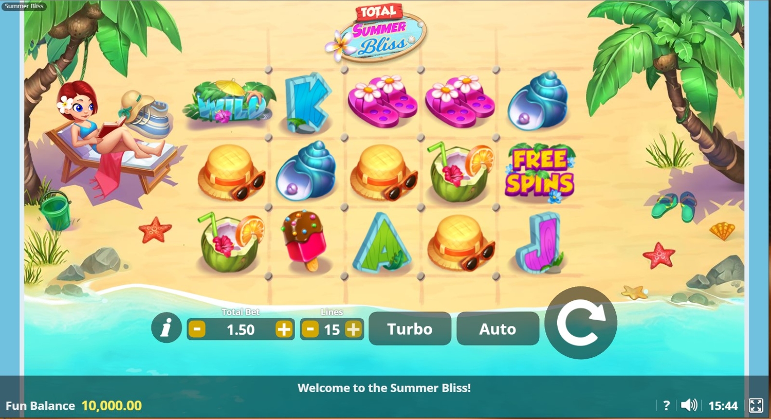Total Summer Bliss Slot Gameplay
