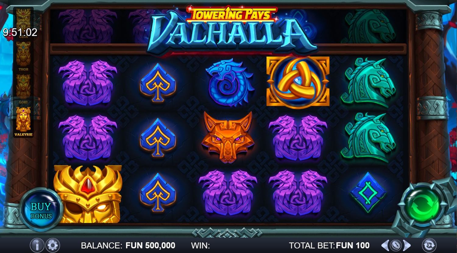 Towering Pays Valhalla Slot Gameplay