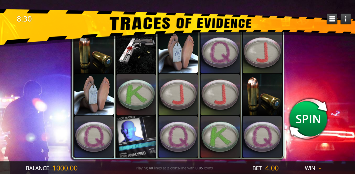 Traces of Evidence Slot Gameplay