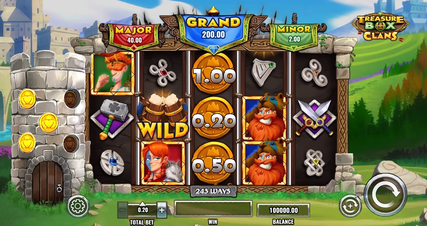 Treasure Box Clans Slot Gameplay