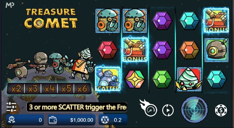 Treasure Comet Slot Gameplay