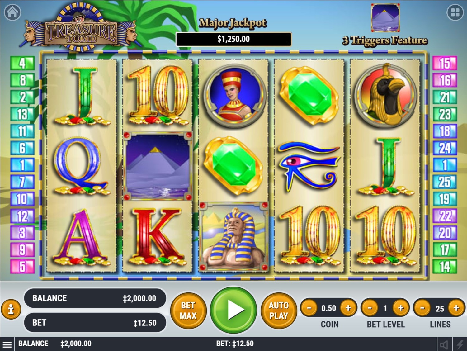 Treasure Tomb Slot Gameplay